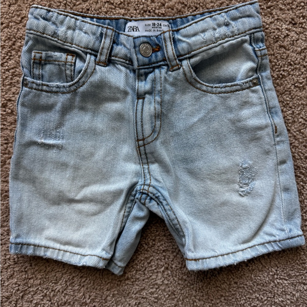 Zara Kids Light Blue Denim Shorts